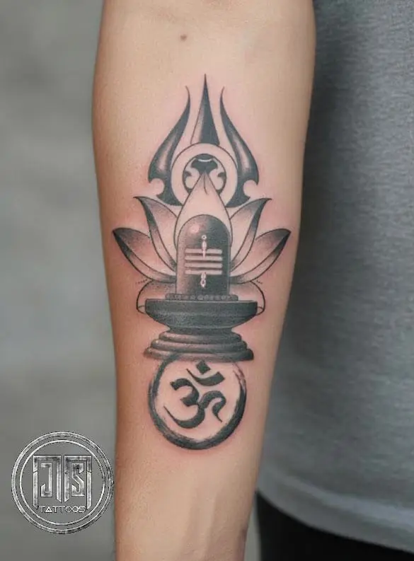 Shivling religious tattoo West Delhi finest ink studio